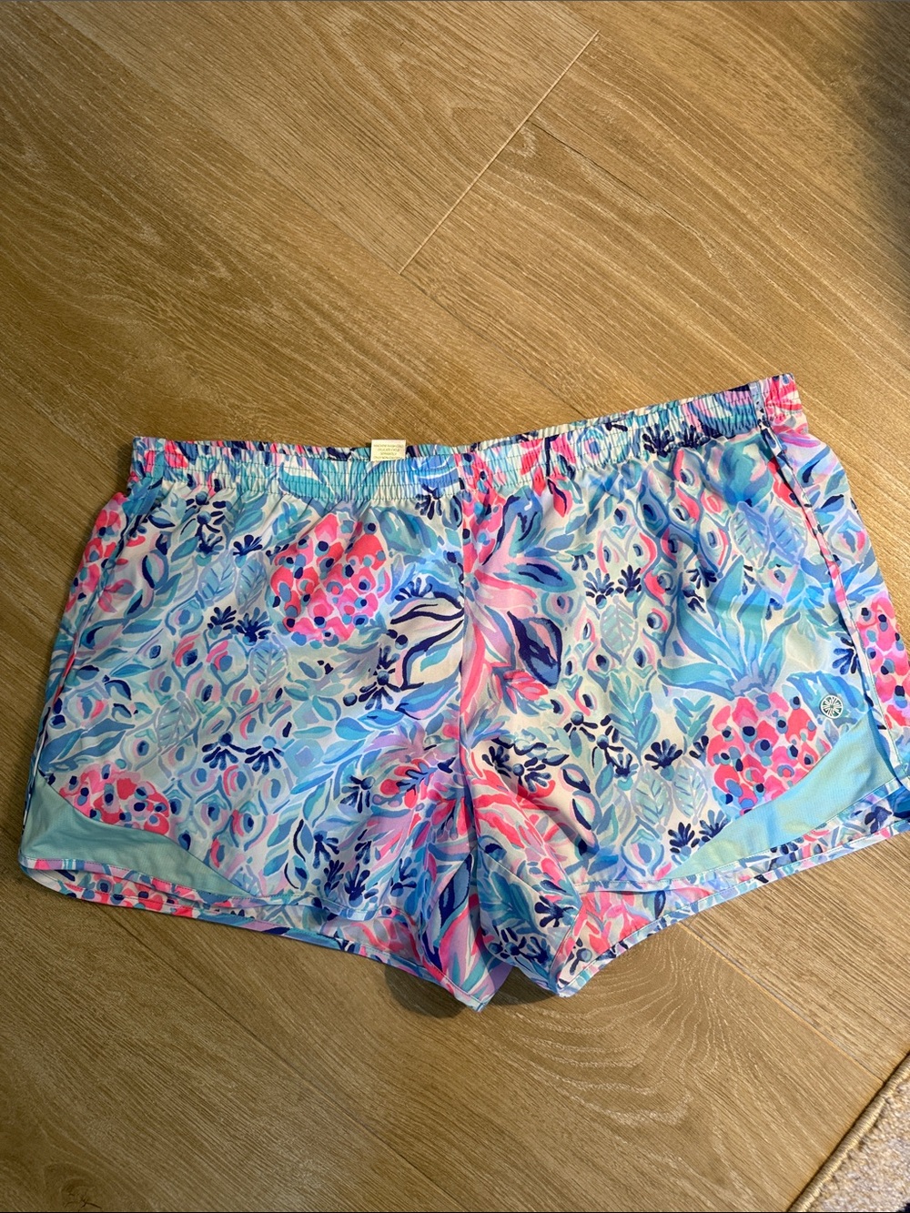 Lilly Pulitzer Floral Print Women's Lounge Shorts - Pastel Blue & Pink